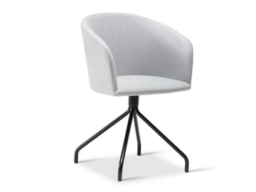 CLAIRE 701 - Swivel upholstered fabric chair with armrests by Origins 1971 - view 2